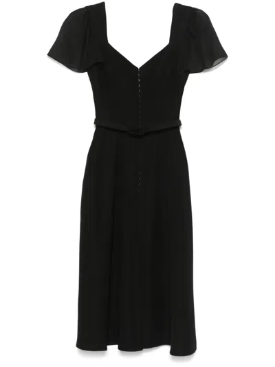 Murmur Diversion Midi Dress In Black