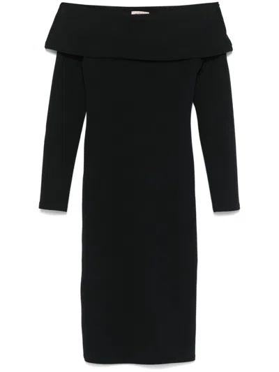 Murmur Ellipse Midi Dress In Black