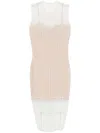 Murmur Figure Midi Dress In White