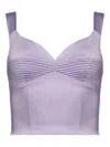 Murmur Haze Stitching-detail Top In Purple