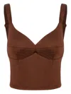Murmur Haze Straps Top In Brown