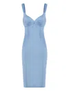 Murmur Haze V-neck Dress In Blue