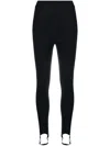 Murmur High-waisted Stirrup Leggings In Schwarz