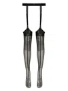 Murmur Hold-up Mesh Stockings In Black