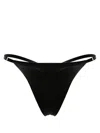 Murmur Nostalgic Satin Thong In Black