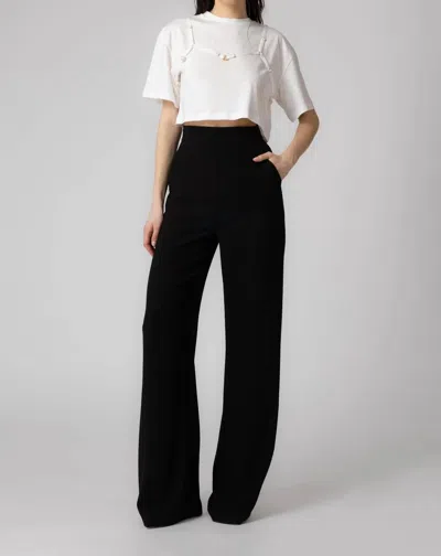 Murmur Strap-detail Cropped T-shirt In White