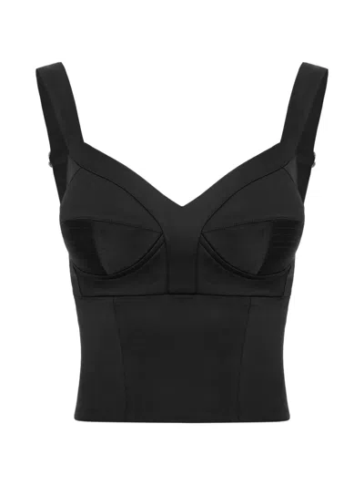 Murmur Sculpt Corset Top In Black