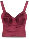 Murmur Sculpt Top In Red