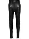 Murmur Shape Faux-leather Leggings In Black