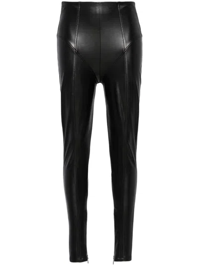 Murmur Shape Faux-leather Leggings In Black