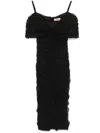 Murmur Unveil Midi Dress In Black