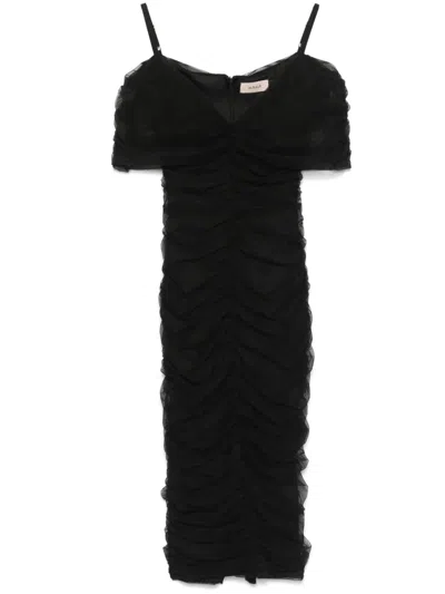 Murmur Unveil Midi Dress In Black