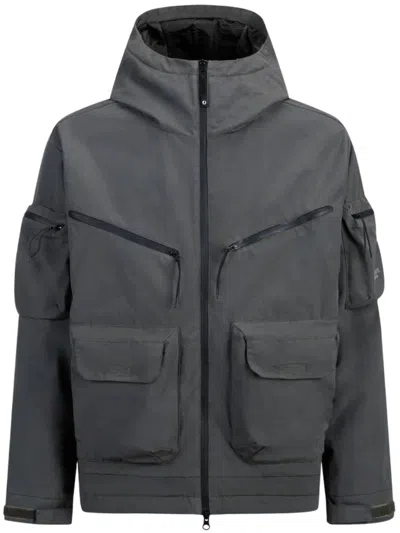 Murphy & Nye Dark Grey Sheer 1 Cropped Hooded Jacket