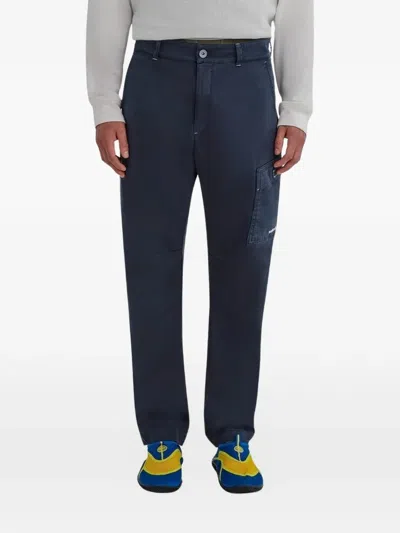 Murphy & Nye Dek Logo-patch Cargo Pants In Blue