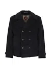 Murphy & Nye Double-breasted Peacoat In Black