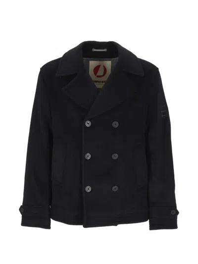 Murphy & Nye Double-breasted Peacoat In Black