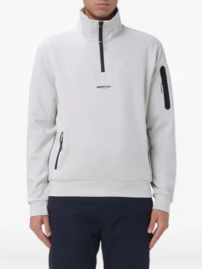 Murphy & Nye Flight Half-zip High-neck Sweater In White
