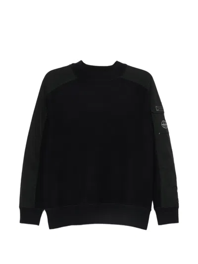 Murphy & Nye Logo-patch Panelled Sweatshirt In Black