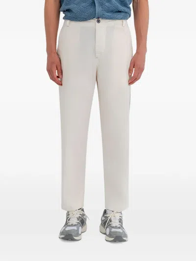 Murphy & Nye Logo-print Cotton Trousers In White