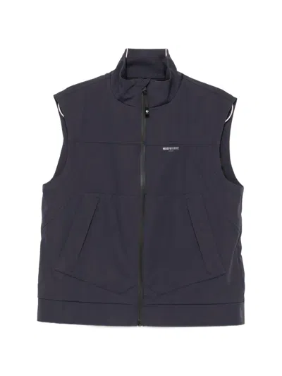 Murphy & Nye Logo-print High-neck Gilet In Blue