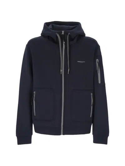 Murphy & Nye Logo-print Zip-up Hoodie In Blue