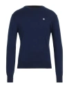 Murphy & Nye Man Sweater Navy Blue Size S Cotton, Cashmere