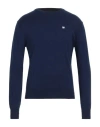 Murphy & Nye Man Sweater Navy Size S Cotton, Cashmere In Navy Blue