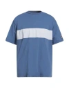 Murphy & Nye Man T-shirt Slate Blue Size L Cotton In Blue