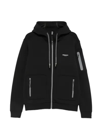 Murphy & Nye Rhump Zip-up Drawstring Hoodie In Black