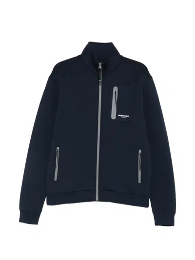 Murphy & Nye Shore Zip-up Logo-print Sweatshirt In Blue