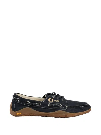Murphy & Nye Suede Boat Shoes In Black