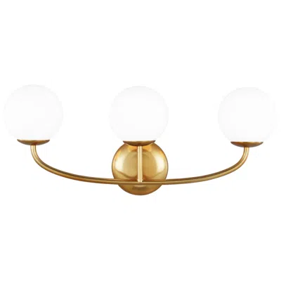 Murray Feiss Galassia Three Light Vanity Burnished Brass In Gold