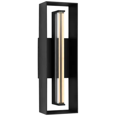 Murray Feiss Visual Comfort Studio Abner 24 Outdoor Wall Textured Black Led