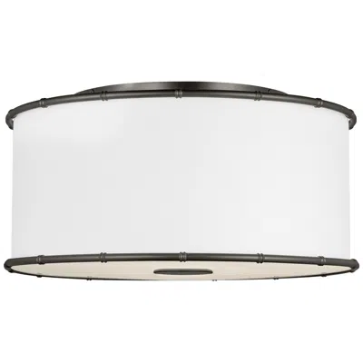 Murray Feiss Visual Comfort Studio Aldric Medium Flush Mount A19 18.62" Aged Iron