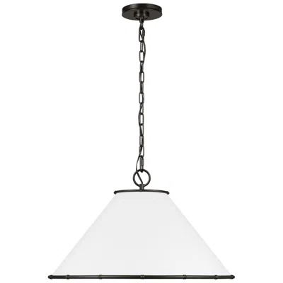 Murray Feiss Visual Comfort Studio Aldric Medium Pendant A19 22" Aged Iron