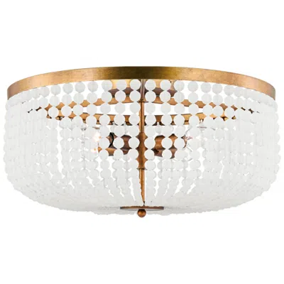 Murray Feiss Visual Comfort Studio Bellecour 18 Flush Mount Vintage Gild B11