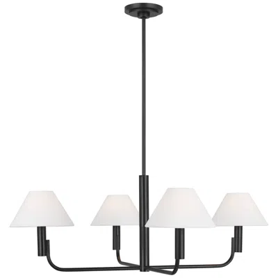 Murray Feiss Visual Comfort Studio Colfax Medium Chandelier B10 34.5" Aged Iron