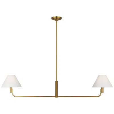 Murray Feiss Visual Comfort Studio Colfax Medium Linear B10 54.5" Burnished Brass