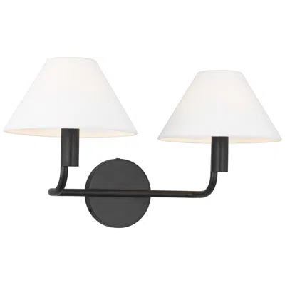 Murray Feiss Visual Comfort Studio Colfax Medium Sconce Torpedo 18.5" Aged Iron