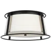 Murray Feiss Visual Comfort Studio Cortes Medium Ceiling Flush Mount A19 13.5" Black