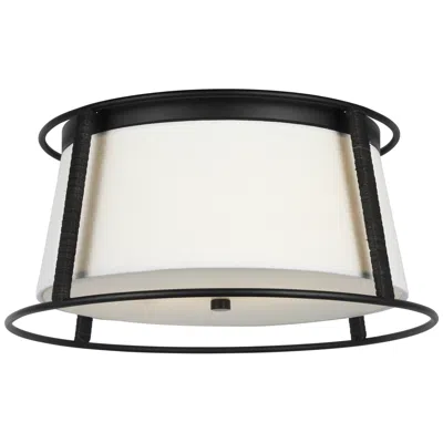 Murray Feiss Visual Comfort Studio Cortes Medium Ceiling Flush Mount A19 13.5" Black