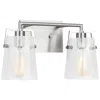 Murray Feiss Visual Comfort Studio Crofton 2 - Light Vanity A19 14.62" Brushed Nickel
