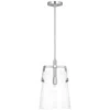 Murray Feiss Visual Comfort Studio  Crofton Medium Pendant  A19  10.25"  Brushed Nickel In White