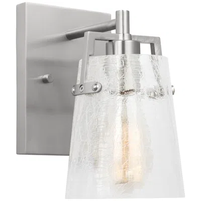 Murray Feiss Visual Comfort Studio Crofton Small Sconce A19 5.25" Brushed Nickel