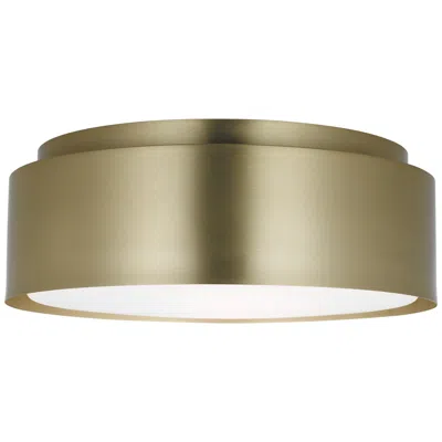 Murray Feiss Visual Comfort Studio Dartmore Medium Flush Mount A19 15" Satin Brass