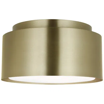 Murray Feiss Visual Comfort Studio Dartmore Small Flush Mount A19 10" Satin Brass