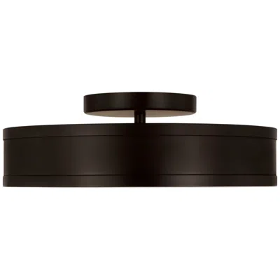 Murray Feiss Visual Comfort Studio Dupont 12 Round Semi Flush Aged Iron Led