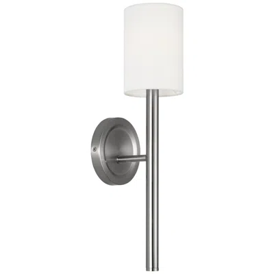 Murray Feiss Visual Comfort Studio Egmont Tall Sconce A19 4.75" Brushed Nickel