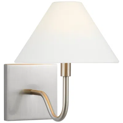Murray Feiss Visual Comfort Studio  Eldon Small Sconce  E12 Candelabra    Brushed Nickel In White