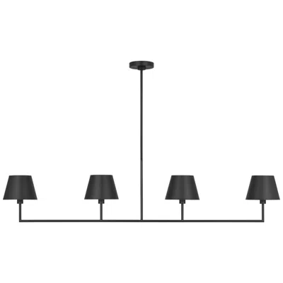 Murray Feiss Visual Comfort Studio  Ender Large Linear Chandelier  A19  56"   Black